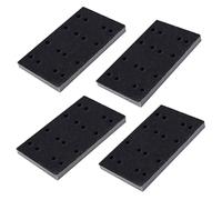 4 Pcs Soft Black Foam Sanding Pads with Hook and Loop Design Interface Sander Backing Pad 80 X 133 X 12 Mm Foam Sanding Pads with 16 Holes Compatible