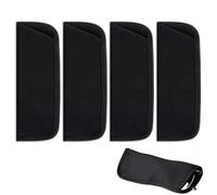 4 PCS Soft Glasses Case for Men,Black Slim Spectacle Soft Cases Fabric Slip in Eyeglass Pouch,Anti-Scratch Sunglasses Case Cloth for Women Flat Flexible Eyewear Pocket Floppy Lining Light Thin Holder