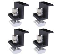 4 Pcs Solar Panel Mounting Bracket, 30mm Solar Panel Z Brackets, Aluminum Roof Solar Panel Bracket, Adjustable Solar Panel Bracket End Clamp Kit for Walls, Rooftop Installations