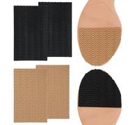 4 Pcs Sole Protector, Portable Shoe Heel Replacement Rubber Pads, Self-Stick Non-Slip Shoe Sole Protector for Men’s and Women’s Shoes (2 Pieces Each of Black and Khaki)