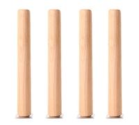 4 PCS Solid Oak Wood Furniture Legs,M8 Thread Tapered Replacement Sofa Table Chair Legs Furniture Feet,for Chair Sofa Couch Table Desk Cabinet (40cm/15.75in,Right Angle)