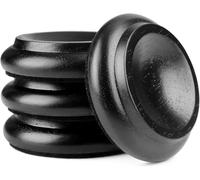 4 Pcs Solid Wood Upright Piano Caster Cups,Furniture Caster Cups,HilerPunk Sofas Beds Chairs Wheel Caster Cups Pads,with Non-Slip & Anti-Noise Felt Pads,for Hardwood Floor Protectors-Black