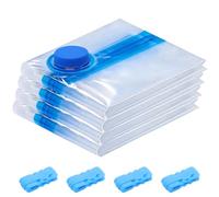 4 Pcs Space Saver Bags Vacuum Storage Bags Small Compression Zipper Storage Bags Vacuum Pack Bags for Clothes, Vacuum Bags for Clothes Travel Home, with Airtight Valve, 50 x 30 cm