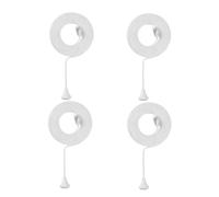 4 Pcs Spare White Nylon Pull Cord for Ceiling Switch Pull Cord String for Bathroom, Bedroom & Ceiling Lights | Durable Nylon Replacement Cord with Connector for Fan & Light Fixtures