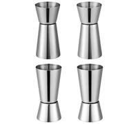 4 Pcs Spirit Measures 25ml/50ml - Stainless Steel Shot Measure Double Jigger, Drink Measure Cup for Spirits, Cocktails, Wine & Bar Accessories