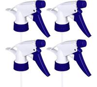 4 Pcs Spray Bottle Nozzles Heavy Duty Spraying Bottle Replacement Part Leak Proof Mist Water Bottle Spray Nozzle for Adjustable Sprayer for Bottles 16Oz 24Oz 32Oz (White & Blue)