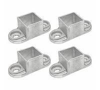 4 Pcs Square Post Flange Bases, Aluminum Anchor Base, Heavy Duty Post Brackets for Deck Fence Railing Handrail Support, 30 x 30mm