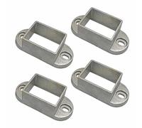 4 Pcs Square Post Flange Bases, Aluminum Anchor Base, Heavy Duty Post Brackets for Deck Fence Railing Handrail Support, 40 x 30mm Connect B