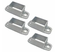 4 Pcs Square Post Flange Bases, Aluminum Anchor Flange Bracket, Floor Mount Post Connector for Deck Railing Fence Support, 50 x 50mm
