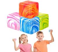 4 Pcs Squishy Cube Squishy Toys Squishyfidget Toys,Stress Relief ToysFidget Toysfor Anxiety,Ice Cube Squishys Fidget Toy Squishys Ice Cubes Fidget Toy Suitable for Office, Classroom and Travel