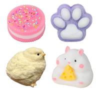 4 Pcs Squishy Toys Set, Fufu Squishy Taba Squishies, Fidget Toys with Paw Kit for Stress Relief Sensory Play, Suitable for Stress Relief Children Birthday Gifts