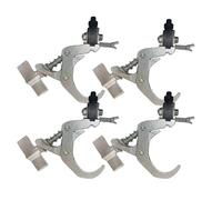 4 Pcs Stage Lighting Accessories Moving Head Beam Par Lights Silver Spring Folding Large Hooks Clamp Truss Light Hook For Stage Party