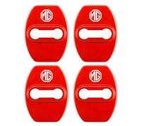 4 Pcs Stainless Steel Car Door Lock Cover Protector for MG HS Plug-in PHEV EHS 2019 2020 2021 2022, Lock Buckle Cover Anti-Corrosion Waterproof Rustproof Decoration Accessories,Red