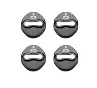 4 Pcs Stainless Steel Car Door Lock Cover Protector for Mitsubishi ASX 2010-2020 2021 2022 2023, Lock Buckle Cover Anti-Corrosion Waterproof Rustproof Decoration Accessories,Black