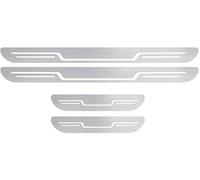 4 Pcs Stainless Steel Car Door Sill Protector for Mitsubishi Pajero Asex Outlander Eclipse Cross, Car Door Sill Protector Stainless Steel Auto Accessories Strips Scuff Guard,Silver