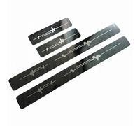 4 Pcs Stainless Steel Car Door Sill Protector for Seat Arona SUV 2017-2019, Antislip Kick Plates, Welcome Pedal Decorative Strips, Accessories,Black