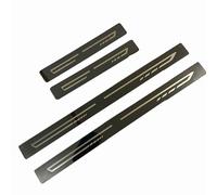 4 Pcs Stainless Steel Car Door Sill Protector for VW T-ROC 2017-2022 2023 2024, Welcome Pedal Guard, Non Slip Kick Plates, Styling Decoration Accessory,Black