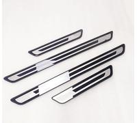 4 Pcs Stainless Steel Car Door Sill Protector Strips for 2024 2025 2026 Ford Mustang S650 EcoBoost/Dark Horse/GT Premium The 7th Generation, Sticker Trim Non Slip Anti Scratch Stainless Steel Material