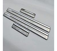 4 pcs Stainless Steel Car Door Sill Protector Strips for NIS-san Qashqai J10 2007-2013, Car Door Kick Plates Scuff Guard Threshold Styling Decoration Accessories