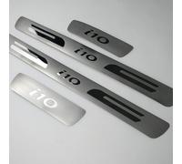 4 Pcs Stainless Steel Car Scuff Plate for Hyu-ndai i10 2013-2020 Car Door Sill Protector Anti Scratch Kick Plates Styling Decoration Accessories,Silver