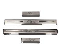 4 Pcs Stainless Steel Kick Plates for Ford Fiesta MK7 7.5 2008-2017, Stainless Steel Auto Threshold Non-slip Scratch Scuff Protection Trim Car Decoration Accessory Door Sill