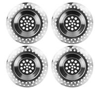 4 PCS Stainless Steel Kitchen Sink Strainer Plug, Standard Strainer Drain Filter Protector for Bathroom/Kitchen, Hair Catcher Basket Strainer Waste Plug for Bathtub/Shower