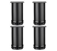 4 Pcs Stainless Steel Metal Furniture Legs, Black/White Table Legs, Height Adjustable: 0~15mm, Replacement Sofa, Coffee Table, Cabinet, Bed, Desk and Other Furniture Feet,Black-12cm(4.7in)