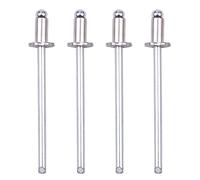 4 Pcs Stainless Steel Rosette Rivets Replacement Fit For GM Ford Chrysler AMC VIN Door Tag Rosette Petal Shape Universal Compatibility Fixing tools Sliver