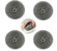 4 PCS Stainless Steel Scourers, Kettle Descaler Balls, Reusable Limescale Remover Spiral Metal Scourers, Kitchen Accessories for Kettle Cleaning Limescale Prevention