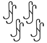 4 Pcs Stainless Steel Shower Hooks - Over The Door Towel Hanger for Bathroom Glass Door