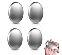 4 Pcs Stainless Steel Soap,Metal Soap Bar,Bar Odor Remover Metal Odor Absorber Soap Eliminating Smell Like Onion Fish Garlic From Hands And Skin Kitchen Gadgetskitchen Soap