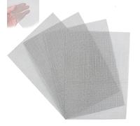 4 PCS Stainless Steel Woven Wire 20 Mesh Metal Mesh Sheet Rodent Control Insect Mesh Pest Proofing Mesh Sheet Drain Cover Fine Wire Mesh for Windows, Door, Filter (150X 210mm)