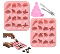 4 Pcs Star Ice Cube Tray, Jelly Mould, Novelty Ice Cube Tray, Create Elegant Shell-Shaped Ice Cubes for Cocktails and Desserts Flexible Design for Easy Release, Kitchen Baking Essential