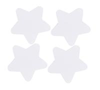 4 Pcs Star Shaped Cotton Painting Canvas Board for Artists and Crafts | White Blank Surface, Rounded Edges, Suitable for Acrylic Gouache, Party Craft Activities and School Projects