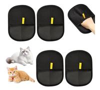 4 Pcs Static Removal Gloves Pet Hair Removal Gloves for Cats Dogs, Magic Electrostatic Pet Hair Remover Glove, Reusable Double Sided Grooming Glove for Grooming Dematting Deshedding Washing Mitt