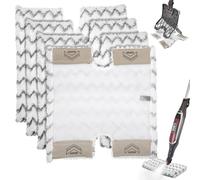 4 PCS Steam Mop Replacement Pads Compatible with Shark Steam Mop S6001UK S6003UK Klik n' Flip Corded Steam Pocket Mop, Reusable & Machine Washable Double-sided Microfibre Dirt Grip Pads