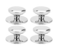4 Pcs Stick On Handles,No Punching Peel Small Door Knobs,Handles Metallic Mini Cabinet Drawer Knob Kit,Tiny Silver Self Adhesive Instant Handle Pulls,Drill Free Handlesets For Bathroom,Glass,Wardrobe