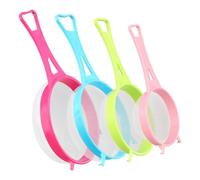 4 Pcs Strainer Set, Multi-Purpose Kitchen Fine Mesh Food Sieve Set with Plastic Handle for Flour, Quinoa, Tea, Kitchen Baking & Cooking Preparation Gadget(4pcs)