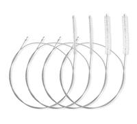 4 Pcs Straw Cleaner Brush Extra Long, Ymapinc 39.4 Inches Extra Long Pipe Cleaners for Cleaning Straw, Tube, Pipe, Hose, Refrigerator Drain, Laboratory Catheter Brush, White