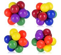 4 Pcs Stress Balls for Kids & Adults - Fidget Toy for Anxiety, Colorful Fun Sensory Balls, Party Bag Fillers