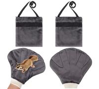 4 Pcs Sugar Glider Bonding Pouch & Mitt Sleeping Bag Small Animal Outdoor Breathable with Shoulder Strap Handling Gloves Bite Proof Calming for Sugar Gliders Hedgehogs Hamsters Pet