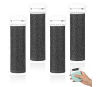 4 Pcs Super Coarse Micro Mineral Replacement Rollers Compatible with Emjoi Micro Pedi for Excess Rough Callus, Foot File Replacement Rollers, for Dry Dead Hard Skin Feet Callus Remover