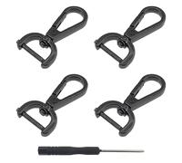 4 PCS Swivel Clasp Hooks,SAFYY Detachable Snap Hook W/Screw Bar,1.5 Inches D Ring Swivel Lobster Claw Clasp with Screwdriver for Lanyard Bag Leather Craft Purse Hardware DIY Bag-Gunmetal