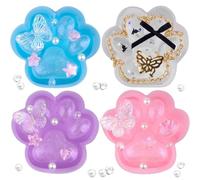 4 PCS Taba Squishy Cat Paw, Mochi Taba Squishy Toys Kit, Cute Squeeze Fidget Toys, Mini Animals Stress Relief Novelty Toy for Anxiety, Kids Adults Teenage Birthday Party Gifts