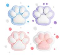 4 Pcs Taba Squishy, Cat Paw Squishy for Stress Relief, Fun Fidget Toys, Cute Super Soft Squeeze Toys, Taba Squishies Paw for Kids Adults Effective Anxiety Relief Decompression and Relaxation