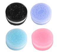 4 Pcs Taba Squishy,Fufu Squishy Cookie Stress Relief Toys,Super Soft Squeezing Cookie Simulation Toy,Squishy Toys for Anxiety Relief for Boys and Girls (4 Colors)