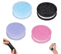4 Pcs Taba Squishy, Fufu Squishy, New Biscuit Shape Squishes Toy,Pinching Sandwich Simulation,Ultra-Soft Decompression Venting Toy,Sensory Fidget Toys