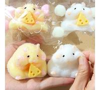 4 PCS Taba Squishy Toys, Taba Squishy Kit, Fufu Squishy, Hamster Squeeze Toys, Fidget Squeeze Toy Adorable for Adults,Stress Relief Novelty for Anxiety (4 Hamster)