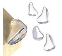 4 PCS Table Corner Protectors, Clear Soft Silicone Corner Protectors for Kids, Self-Adhesive Non-Discolouring No Residue Safety Guards for Tables, Cabinets & Glass Desks