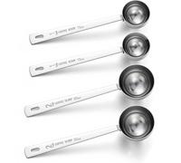 4 Pcs Tablespoon Measuring Spoon 1 & 2 Tablespoon Scoops 15 & 30 ML Stainless Steel Coffee Scoop Spoon Long Handle Tablespoons Suitable for Grinding Coffee, Milk Fruit Powder, Loose Tea, Powder